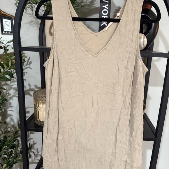 Soft Surroundings Cream Mini Dress size petite medium - Picture 2 of 10
